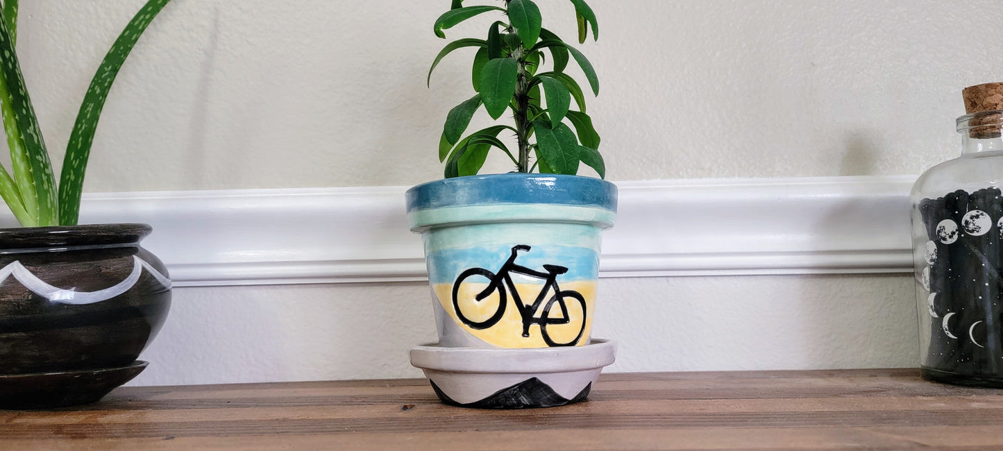 Awesome Ceramic Bike Planter