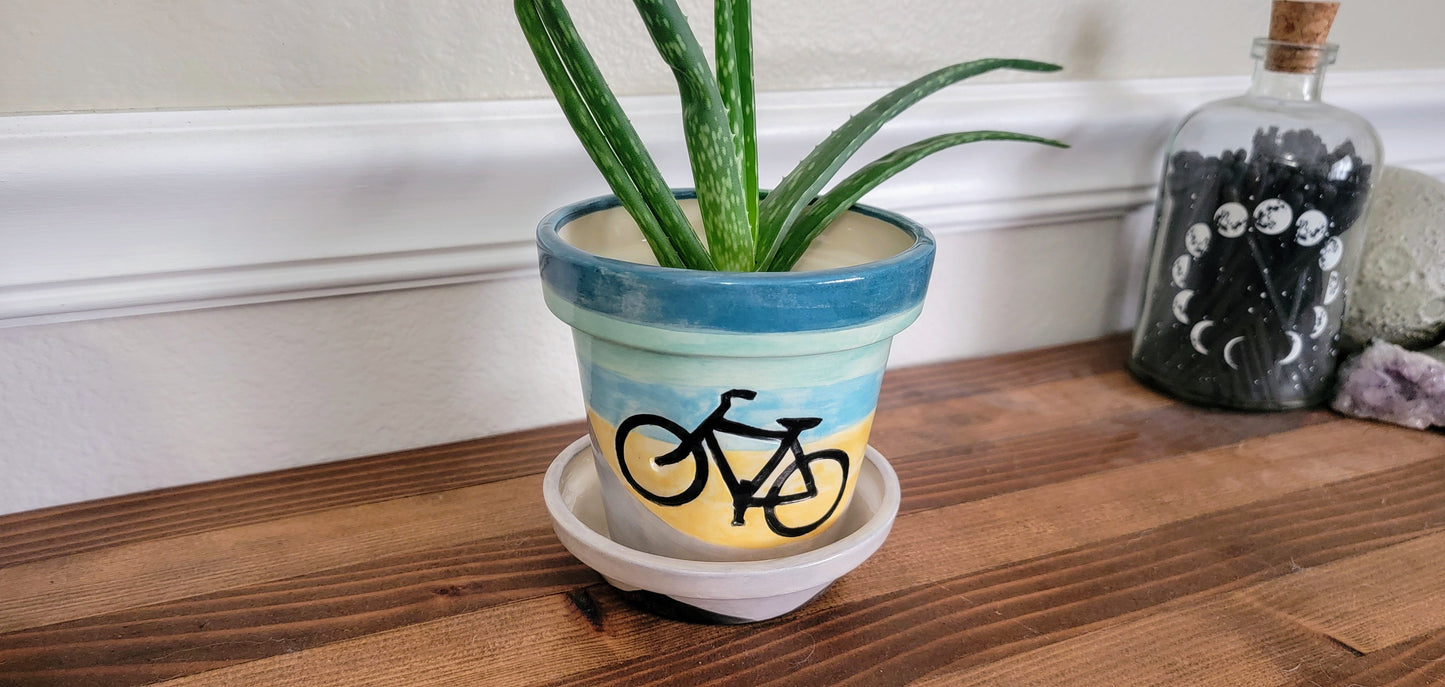 Awesome Ceramic Bike Planter