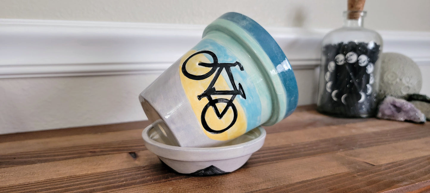 Awesome Ceramic Bike Planter