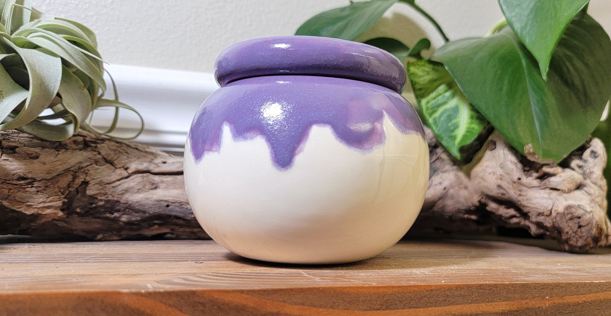 Purple Ceramic Plant Pots, Purple Clay Pot Handmade